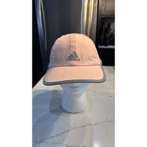 Adidas Aeroready Women's Peach Gray Running Hat Lightweight Adjustable